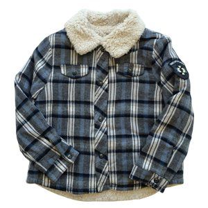 IKKS Boys Shirt Jacket Dark Blue Plaid